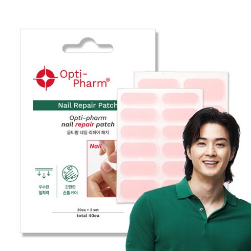 옵티팜(Opti-Pharm) [옵티팜] 네일 리페어 패치 20매 2시트, 단품없음