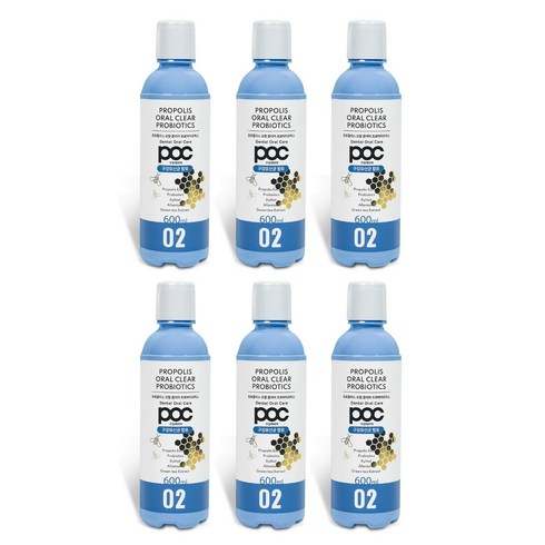 POC 프로폴리스 오랄 클리어가글 입냄새 제거, 600ml, 6개