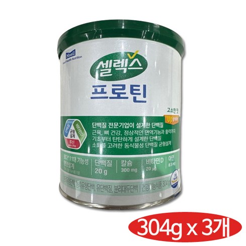 셀렉스 프로틴 고소한 맛, 304g, 3개