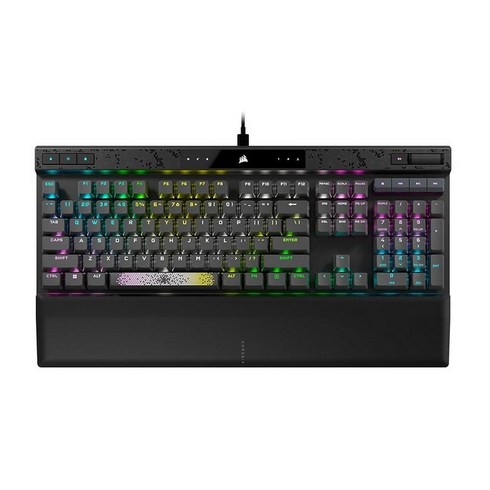 Corsair K70 MAX RGB 마그네틱 기계식 유선 게이밍 키보드 - 조절 가능한 작동 MGX 스위치 PBT 더블 샷 키캡 iCUE 호환 쿼티 NA 레이아웃 블랙, MGX Magnetic (Adjustable)_Blac