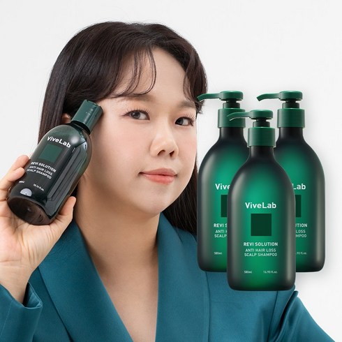 비브아 - 바이브랩 리바이 솔루션 안티 헤어 로스 샴푸 대용량 탈모샴푸, 500ml, 3개