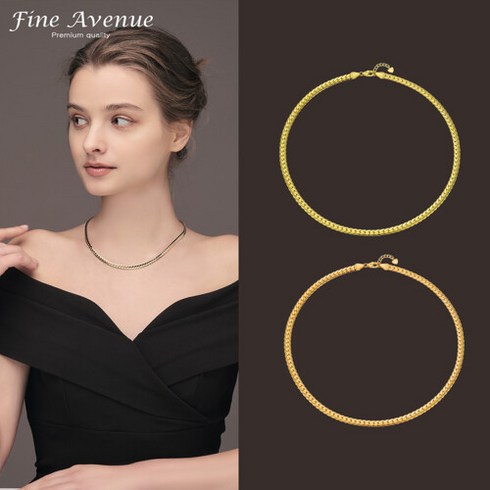 2023년 가성비 최고 18K 빅 오메가 스네이크 목걸이 - [파인에비뉴] 18K 빅 오메가 스네이크 목걸이