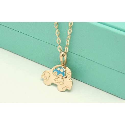 [쿨젬] 14K 미니자동차 미아방지 목걸이, 18K로 제작