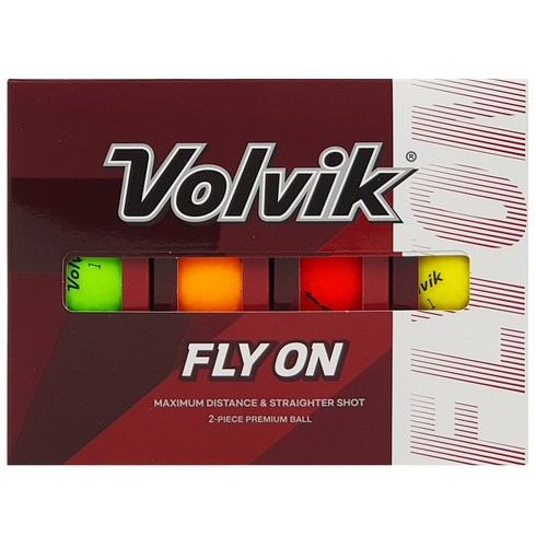 VOLVIK 볼빅 플라이온 칼라 골프공 2피스 24개 무광 골프용품 코스트코, 혼합색상, 24개입, 1개
