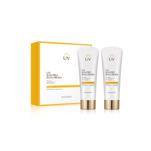 이자녹스 유브이 선프로 선크림 365 데일리 SPF50+ PA+++ 선블록/선크림/선로션, 70ml, 2개