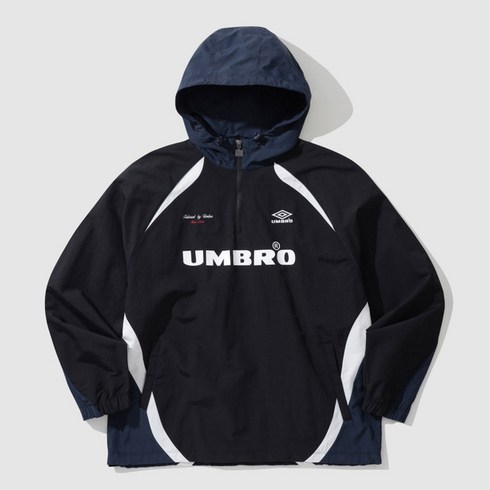 엄브로 - [국내백화점판] UMBRO 엄브로 24신상 HBL CELEB 후드 웜업 아노락 긴팔(블랙)