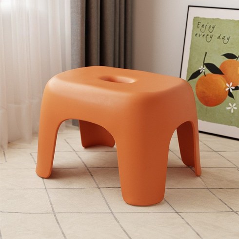 에이무드 파스텔 미끄럼방지 의자 목욕의자, M, 오렌지, 1개