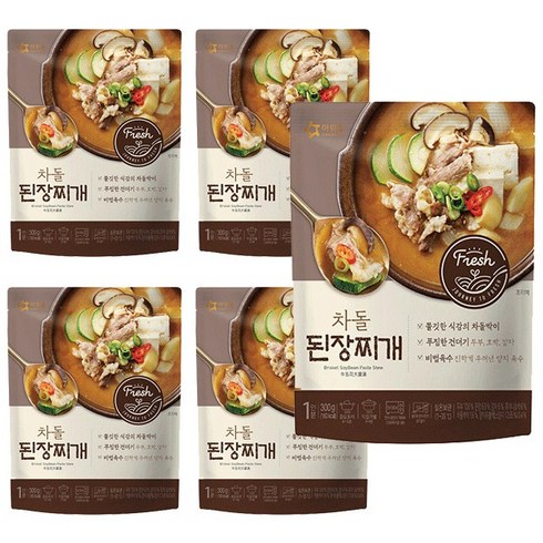 아워홈 차돌 된장찌개 300gX5개, 300g, 5개