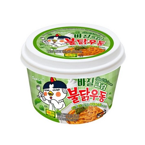 삼양 바질크림 불닭우동 213.5g, 4개