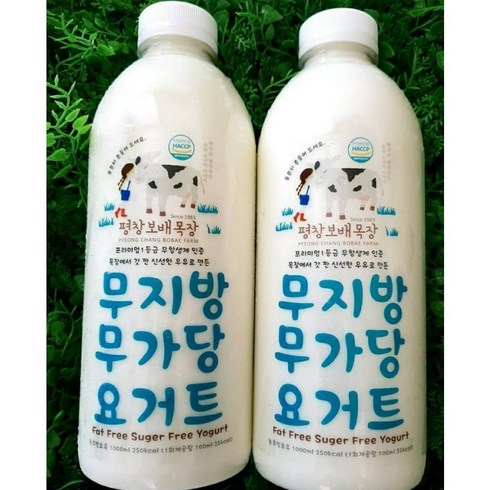 평창보배목장 무지방 무가당요거트 플레인 무설탕 요거트 1000ml, 1개, 1L