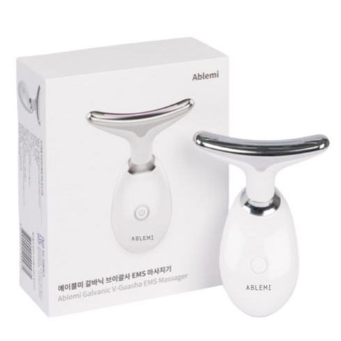 에이블미 갈바닉 브이괄사 EMS 마사지기, 화이트, BE-AM005