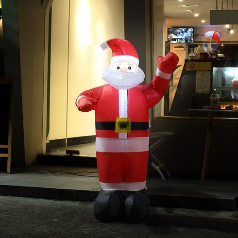 2023년 가성비 최고 에어산타 - LED 에어벌룬 대형 하얀수염 산타클로스 에어산타장식