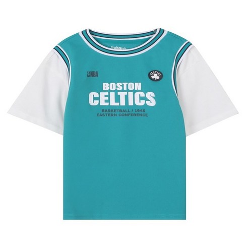 nba키즈 뉴코아 일산점 GSW 팀 레이어드 티셔츠(K242TS160P)라이트블루 그린