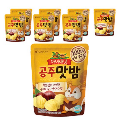 아이배냇 공주맛밤, 밤맛, 8개, 50g