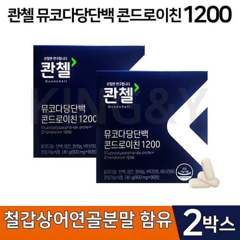 콴첼 뮤코다당단백 콘드로이친 1200 81g, 90정, 2개