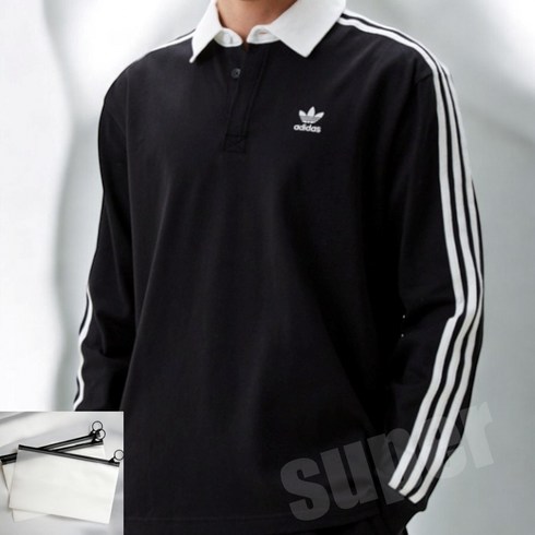 fn8797-456 - 아디다스 Originals 아디컬러 RugbyPolo Longsleeve BK_KR IZ4806 + 파우치