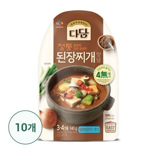 [CJ] 다담 정통된장찌개양념140gX 10개, 140g