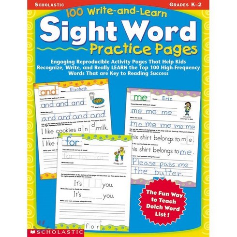 스콜라스틱사이트워드 - 100 Write-And-Learn Sight Word Practice Pages 페이퍼북, Scholastic Teaching Resources