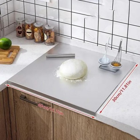 족하수보조기 발목 반깁스 풋 드랍 스테인리스 스틸 도마 립 홈 피자 음식 도마 패스트리 베이킹 보드 조리대 보호대 주방 도구, CHINA_40x30x1.5cm