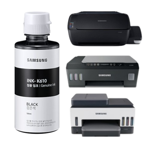 ink-k610 - 삼성 정품 잉크젯프린터 잉크 무한잉크젯 잉크 ink 610 SL-J1560 SL-J1560W SL-J1563W SL-J1565W SL-T1675W SL-T1675FW, 1개, 검은색 K610