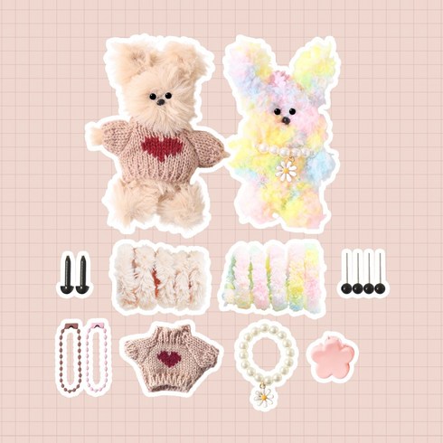 모두스마일 모루인형 만들기 풀구성 프리미엄 키트 세트, 모루인형 만들기 키트 1번 세트, 1개, 모루인형 만들기 1번 세트