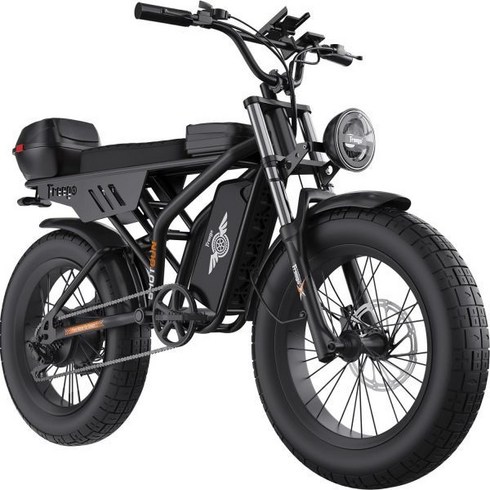 프리고다이렉트f10 - 성인용 프리고 전기 먼지 자전거 1400W48V22.5Ah 20x4.0 Fat Tires Ebike Of Road 자전거탈부착 가능한 배터리 포함 34mph 및 45마일 7단, Dark black_With Rear Trunk