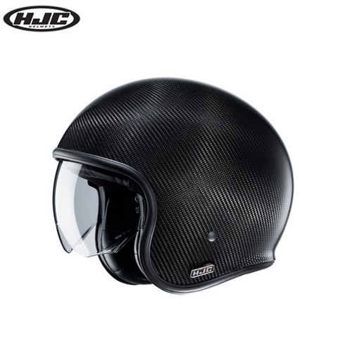 HJC 클래식 레트로 S/F 블랙 카본 헬멧 V30, XL