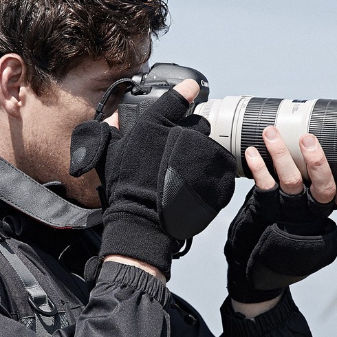 위즈맥스 겨울 스플릿 멀티 카메라장갑 기모 벙어리 분리형 반장갑