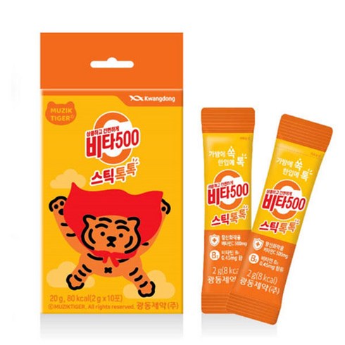 광동 비타500 스틱톡톡 비타민C (10포입x10각), 10개