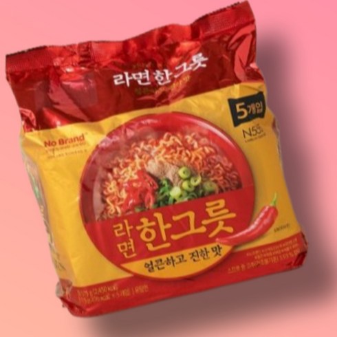 노브랜드 라면한그릇(얼큰) 115g x 5입 x 3개, 30개