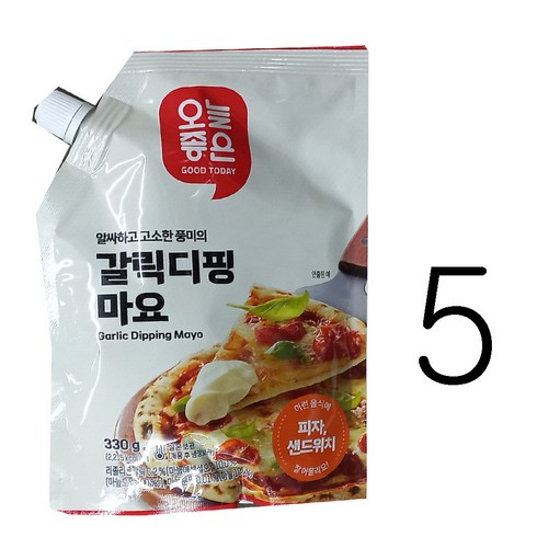 요리하다갈릭디핑소스 - 오늘좋은 갈릭디핑마요, 5개, 330g