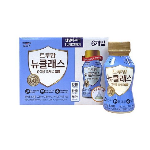 일동후디스 트루맘 뉴클래스 액상분유 1단계 180ml, 12개