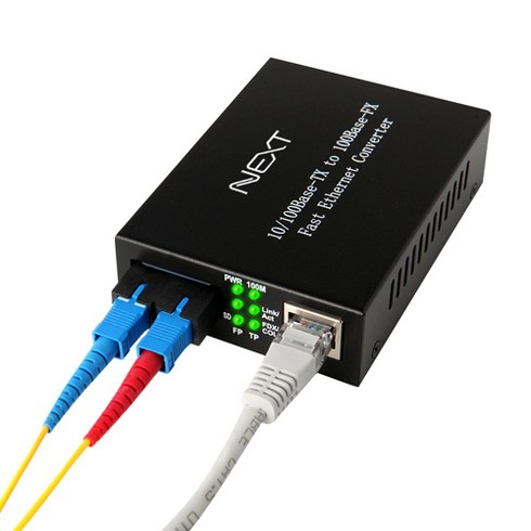 NEXT-200FSCS LAN 10/100Mbps SC타입 광미디어 컨버터(싱글모드 최대20Km 거리지원) 광컨버터 / 100Mbps / SC / 싱글모드 / 최대 20Km전송, 1개