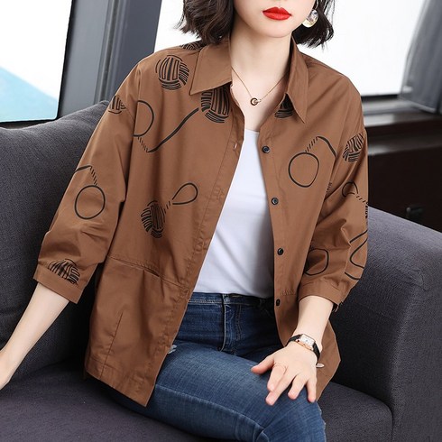 deco 60대여성린닝소재자켓 - 도희날다 2165 중년여성 7부소매 2컬러 자켓 일반카라넥 얇은 점퍼
