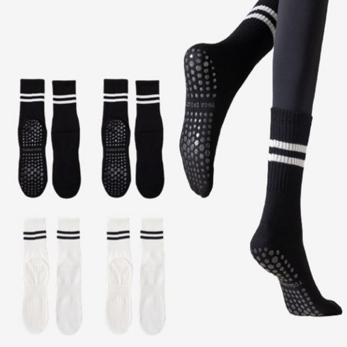 2023년 가성비 최고 필라테스양말 - 로멜로 여성용 논슬립 필라테스 요가 헬스 스포츠 양말 4종세트