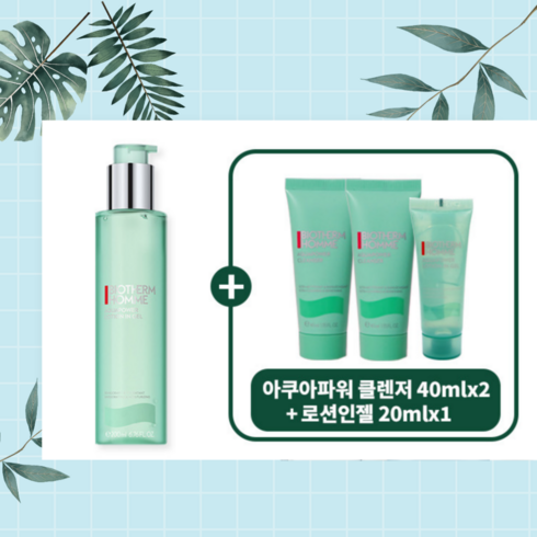 아쿠아파워로션인젤 - 비오템옴므 아쿠아파워 올인원 로션-인-젤 세트, 200ml, 1개