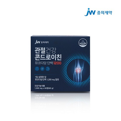 1200 12박스  - [JW중외제약] 관절건강 콘드로이친 뮤코다당 단백 1200 12박스(1박스:1 000 mg, 상세 설명 참조