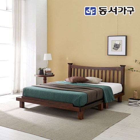2023년 가성비 최고 장미베드 - 동서가구 네오 루더 장미원목 킹침대 40T 라텍스 매트리스 Q, 브라운