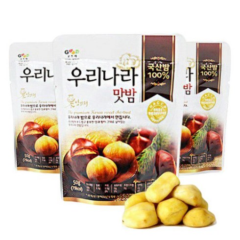 (G)[밤뜨래] 국내산 우리나라맛밤 50g x 10봉 280861