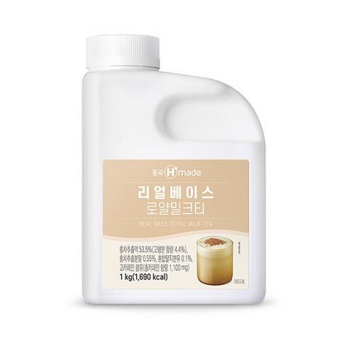 흥국 냉장 Hmade 리얼베이스 로얄 밀크티 1kg 6개묶음, 6개
