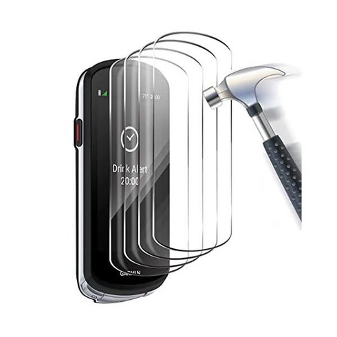 Acadeny Garmin 가민 엣지 1040 솔라 2.5D 곡면 가리비 스크래치 저항성 경도 9고화질 강화유리 스크린 프로텍터 4종 세트
