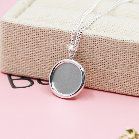 [쿨젬]925정품 스킨원형 실버 미아방지 목걸이