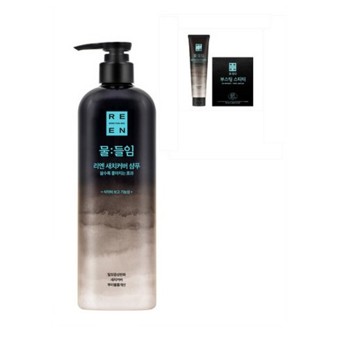 리엔물들임샴푸 - 리엔 물들임 새치커버 자연갈색 흑갈색 샴푸 450ml + 트리트먼트 150ml + 부스팅 스타터, 1개