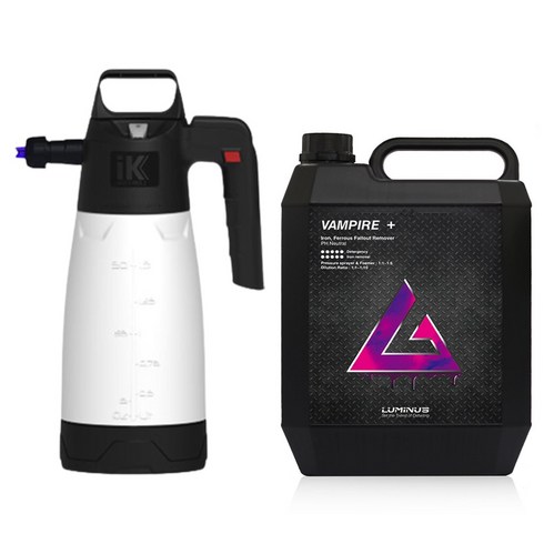 IK 산업용 압축분무기 폼프로2 폼 1.25L+루미너스 뱀파이어플러스 4L