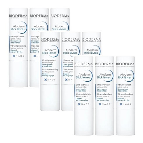 BIODERMA 프랑스 정품 바이오더마 아토덤 스틱 레브르 립밤 4g 9개