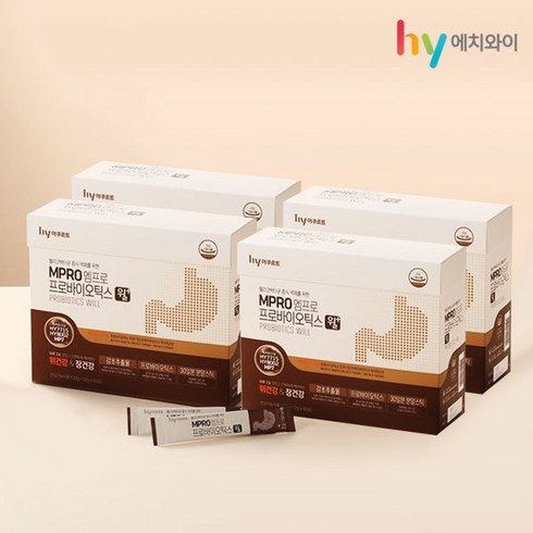 [에치와이]MPRO 엠프로 프로바이오틱스 윌 플러스 4박스+쇼핑백, 120g