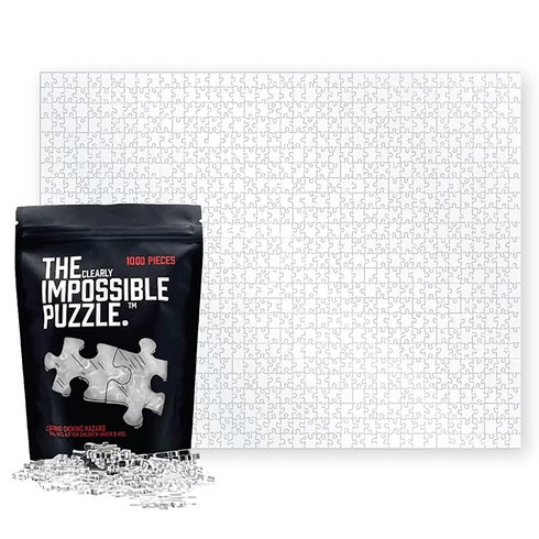 퍼즐 1000피스 The Clearly Impossible Puzzle 100 200 500 1000 Pieces Hard Puzzle for Adults Cool Diffi, 1000 Piece