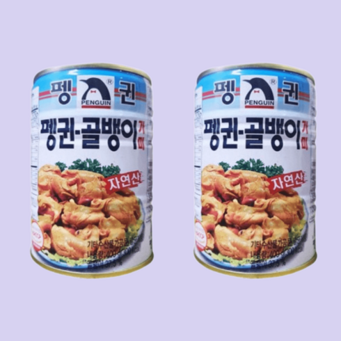 펭귄골뱅이 - 펭귄 골뱅이 400g 2개 자연산 술 안주 무침 통조림