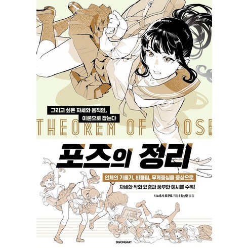 포즈의정리 - 포즈의 정리:그리고 싶은 자세와 움직임 이론으로 잡는다, 시공아트, 포즈의 정리, 시노후사 로쿠로우(저),시공아트