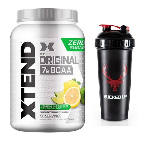 1회용bcaa - 싸이베이션 엑스텐드 오리지널 BCAA 레몬라임 90서빙 + Bucked up 쉐이커 700ml 증정, 1개, 1.17kg